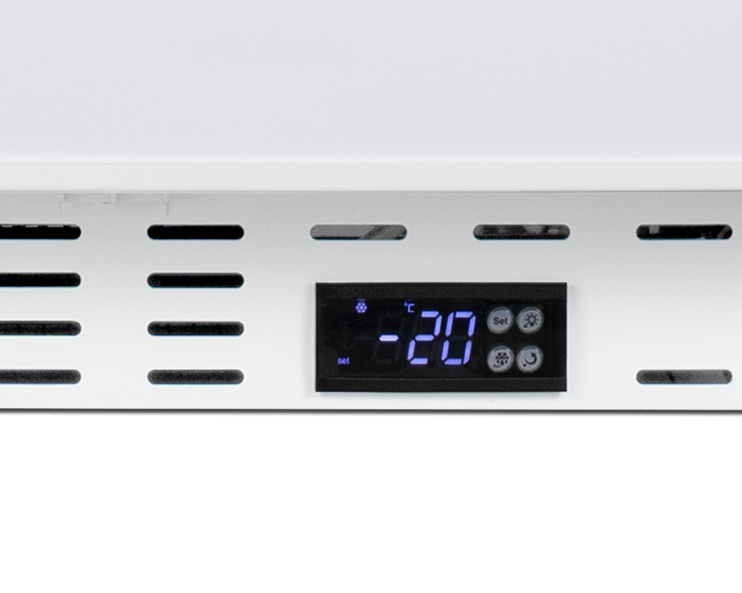 Built-in undercounter -25 C ADA compliant all-freezer with panel-ready door, factory installed lock, digital controls, interior baskets, hospital cord with 'green dot' plug, access port, and manual defrost operation